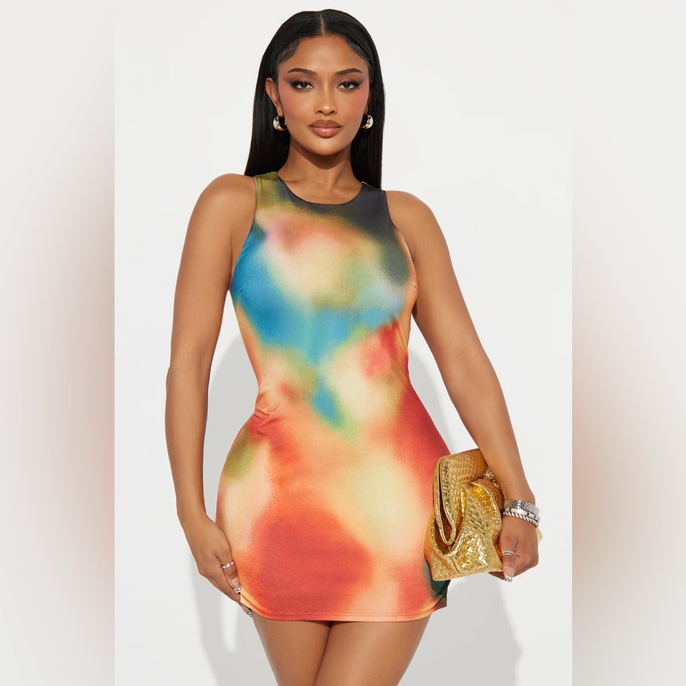 Vibrant Multicolor Sleeveless Mini Dress